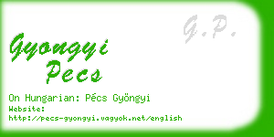 gyongyi pecs business card